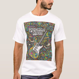 Vibes de música psicodélica camiseta gráfica retro
