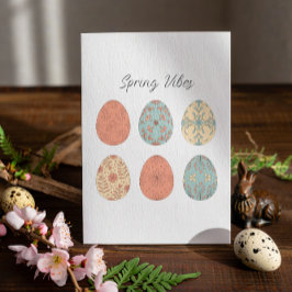 Vibes de primavera - Tarjeta de Pascua con estampa