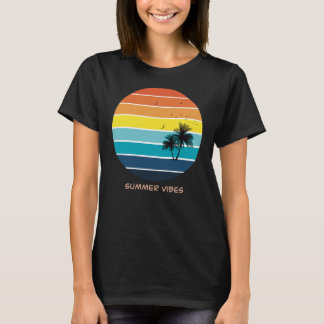 Vibes de verano Beach vibes camiseta de mujer