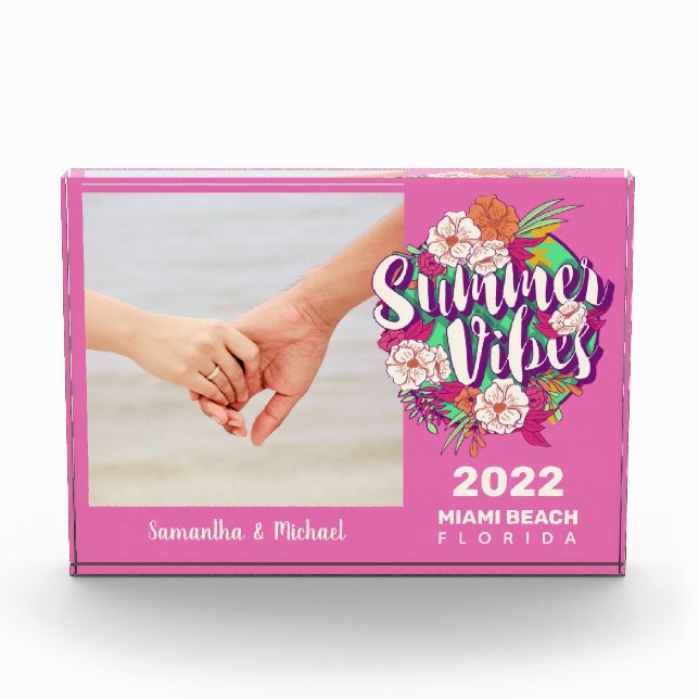 Vibes de verano de fotos y texto para personalizad (Anverso)