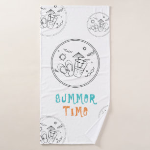 Vibes de verano de sol y vacaciones, arte esbozado