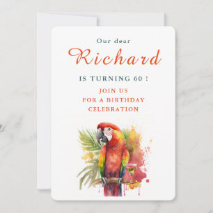 Vibes de verano loro - Tarjeta de invitación de cu