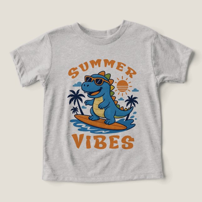 Vibes de verano, niños divertidos de dinosaurios (Diseño delantero )