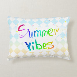 Vibes de verano pintan almohada de acento creativo