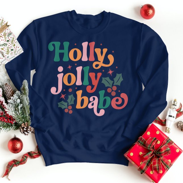 Vibes festivas: Holly Jolly Bebe Winter Sweater (Subido por el creador)