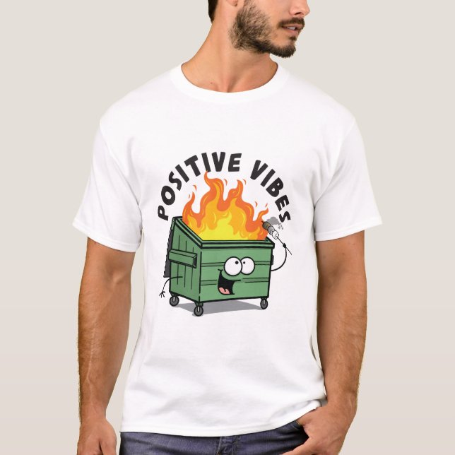 Vibes positivas camiseta de los hombres (Anverso)