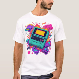 Vibes Retro Gamer - Camiseta Neon Arcade de 90