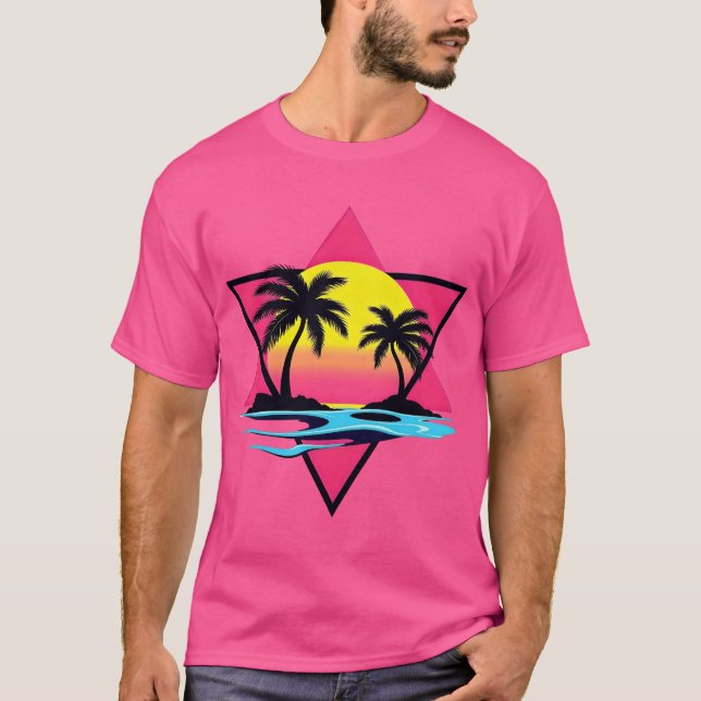 Vibes retro : La camiseta de la puesta de sol de l (Anverso)