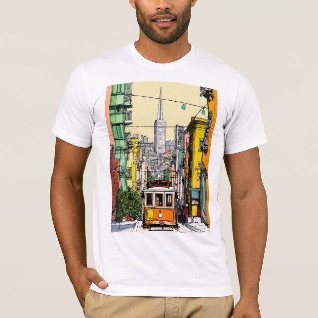 Vibes urbanas: camiseta de arte de la calle San Fr (Anverso)