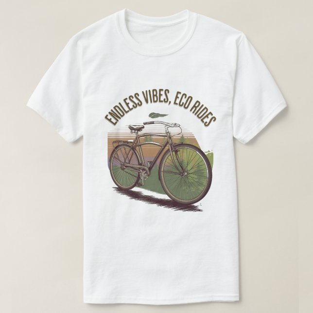 Vibra ciclista, camiseta ecológica (Diseño del anverso)