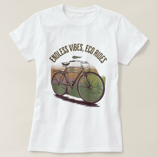 Vibra en bicicleta, Camiseta Ecológica (Diseño del anverso)