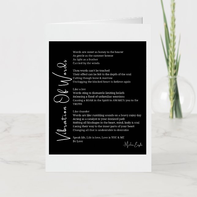 Vibración de palabras despertando poema (Anverso)