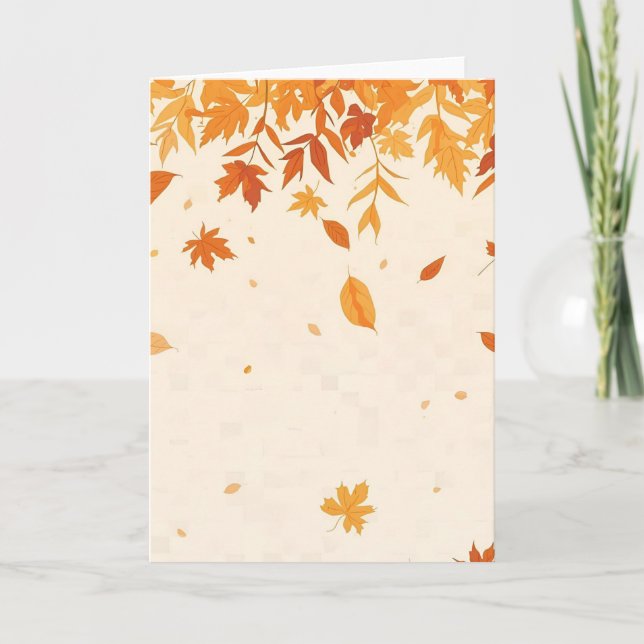 Vibraciones acogedoras de otoño – Tarjeta de salud (Anverso)