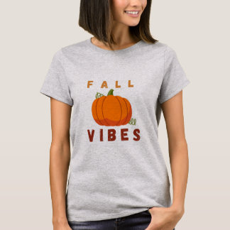 Vibraciones de Otoño – Camiseta de Calabaza Otoñal