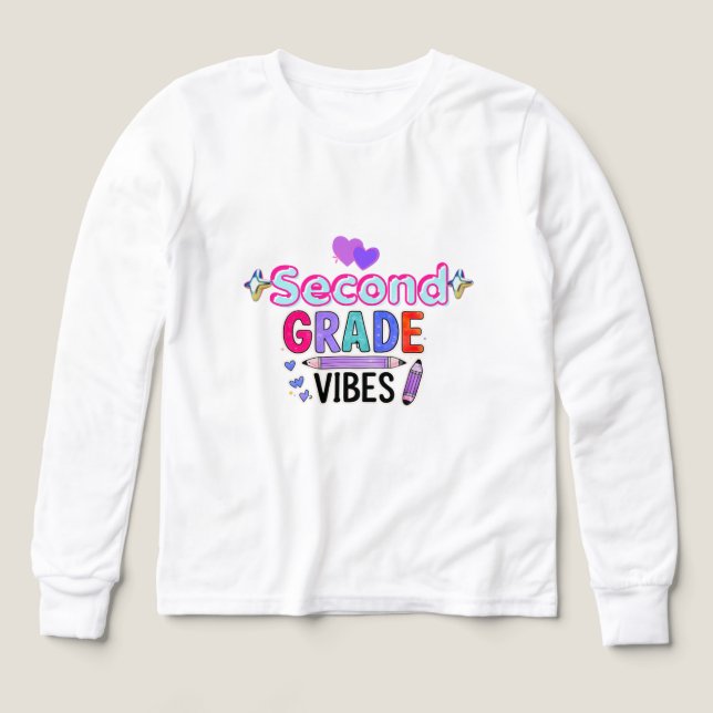 Vibraciones de Segundo Grado Cute Regreso a la Esc (Diseño frontal)