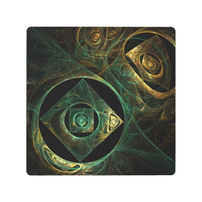 Vibraciones mágicas Resumen arte mural Metalizado (Anverso)