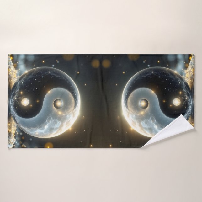 Vibraciones modernas Zen Yin y Yang (Toalla de baño)