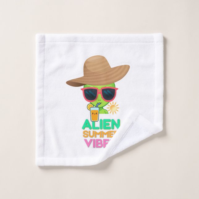 Vibraciones Retro de Verano de Playa Alien (Toallita)