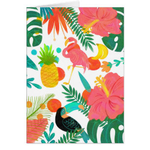 Vibraciones Tropicales Hojas Florales Fiesta de Lu