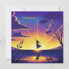 Vibrancia Resumen Tarjeta plana - Diseño de texto