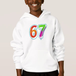  Vibrant 67 Art – Hand-Painted Number Design 