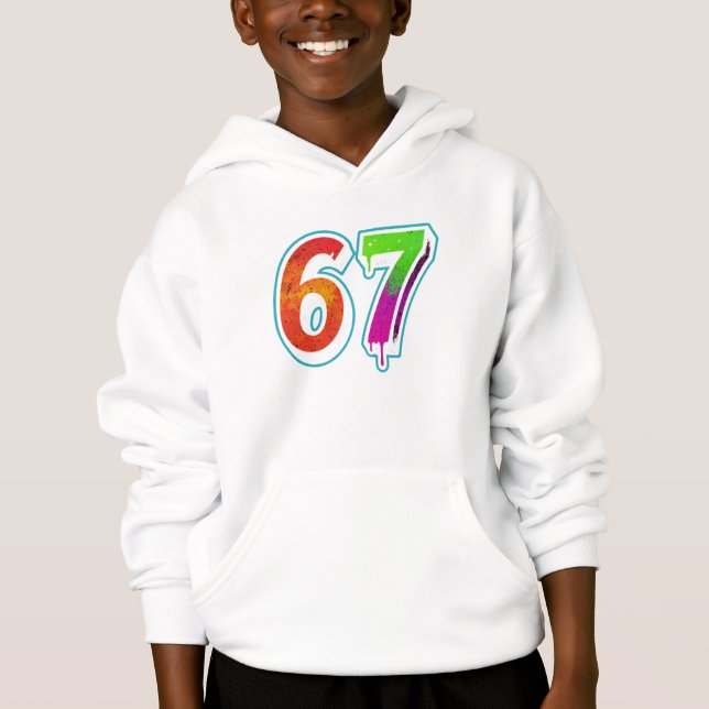  Vibrant 67 Art – Hand-Painted Number Design  (Anverso)