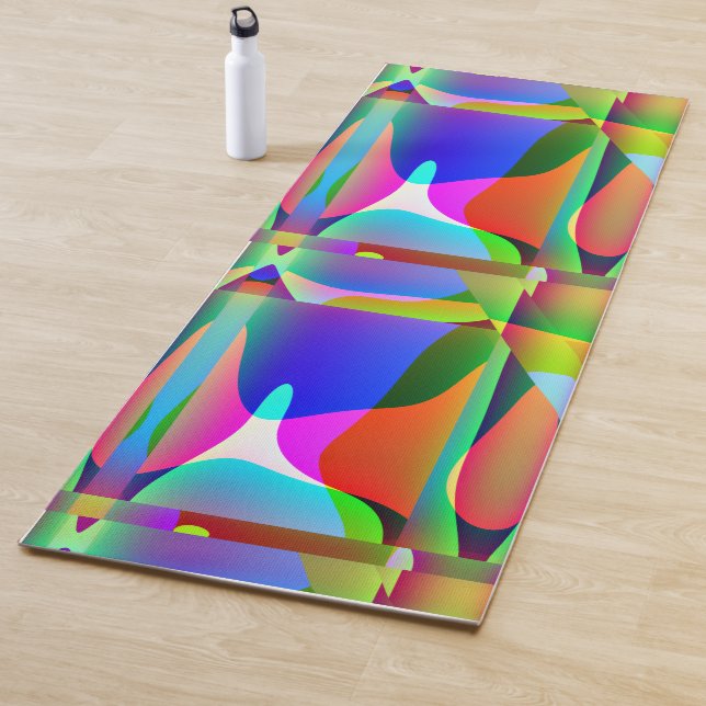 🌈 Vibrant Abstract Yoga Mat (In situ)