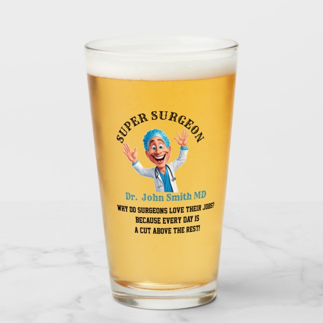 Vibrant Cartoon Surgeon Art for Medical Enthusiast (Anverso (lleno))