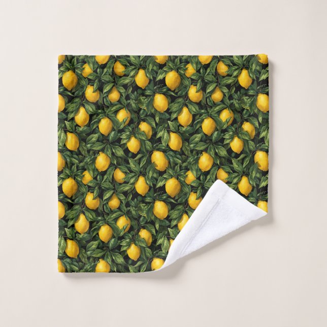 Vibrant Lemon Citrus Tree Pattern (Toallita)