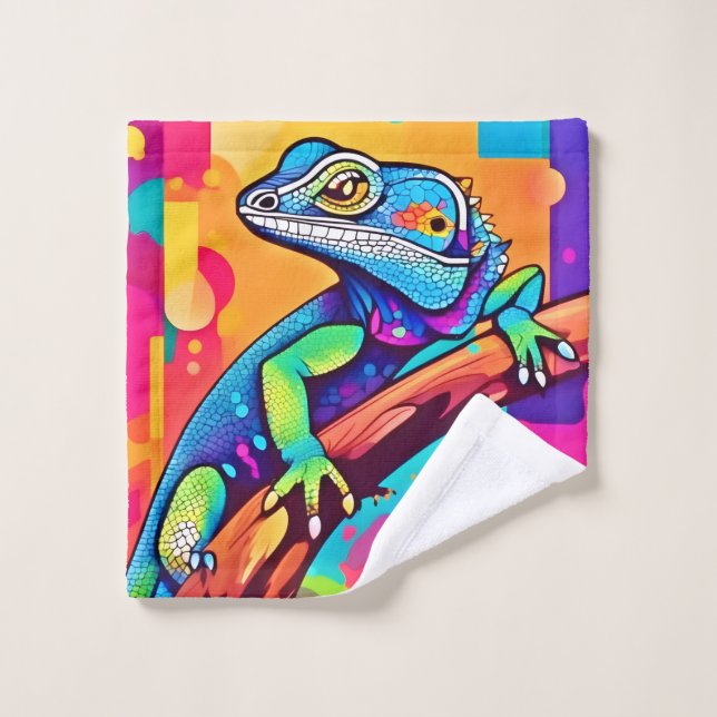 Vibrant Lizard Artwork (Toallita)