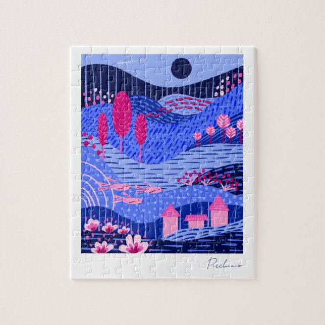Vibrant Modern Dreamscape Puzzle (Vertical)