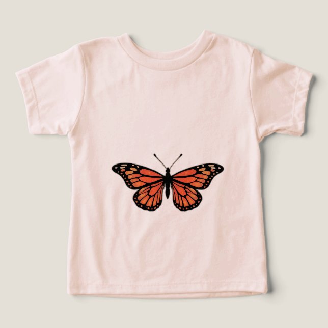 Vibrant Monarch Butterfly Illustration on Light Ba (Diseño delantero )