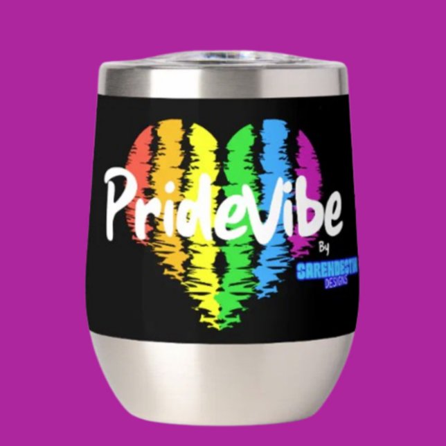 Vibrant PrideVibe: Bebida con estilo de corazón de (Subido por el creador)