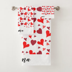 Vibrant red hearts background