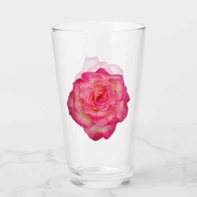 Vibrant Rose Drinking Glass (Reverso)