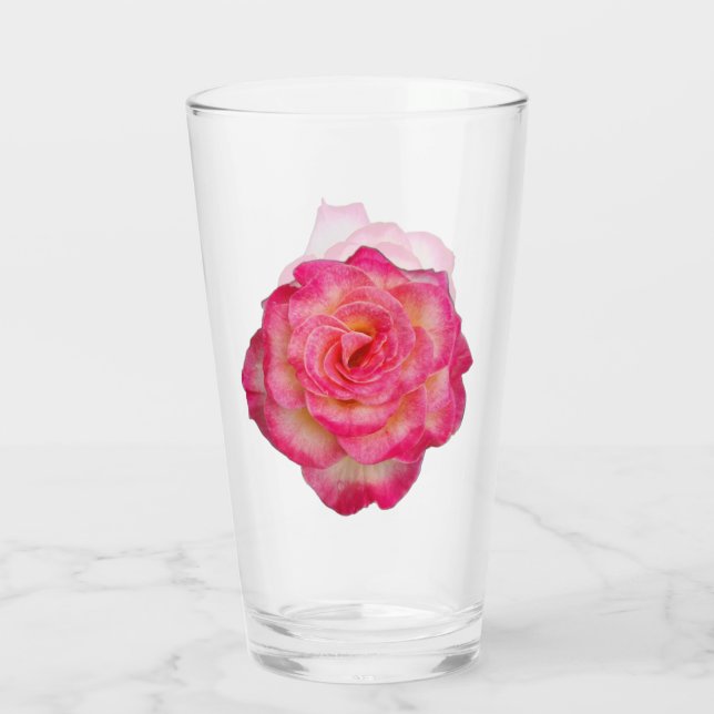 Vibrant Rose Drinking Glass (Reverso)