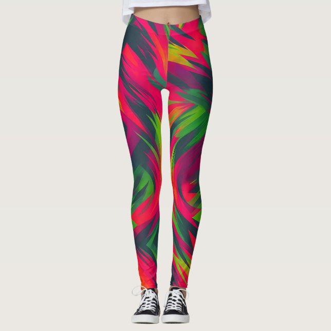 Vibrant Whirl - Neon Energy Leggings (Anverso)