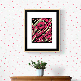 Vibrante adormidera de arte pop
