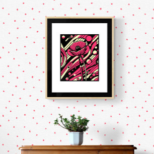 Vibrante adormidera de arte pop