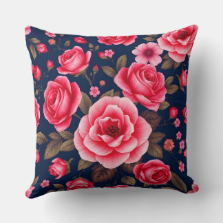 Vibrante almohada de elegancia floral