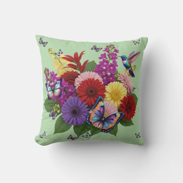 Vibrante almohada de jardín (Anverso)