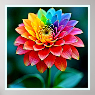 Vibrante arte de ensueño de Rainbow Petal