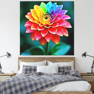 Vibrante arte de ensueño de Rainbow Petal