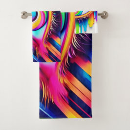 Vibrante arte de los ojos arcoiris