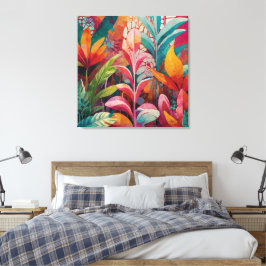 Vibrante arte de pared acrílico floral - rico, col