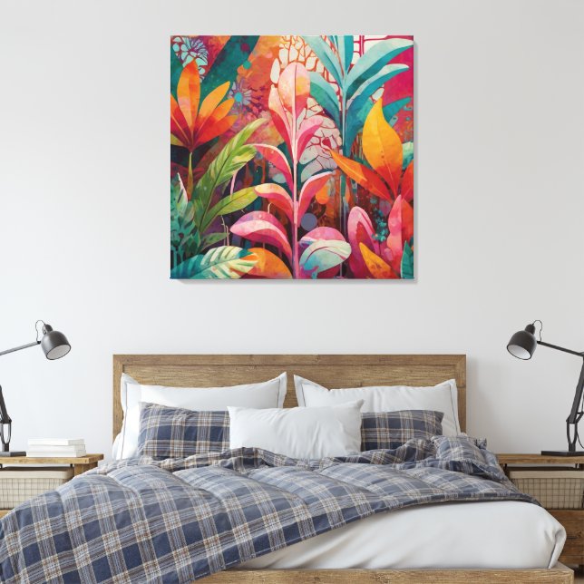 Vibrante arte de pared acrílico floral - rico, col (Insitu(Dormitorio))