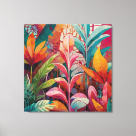 Vibrante arte de pared acrílico floral - rico, col