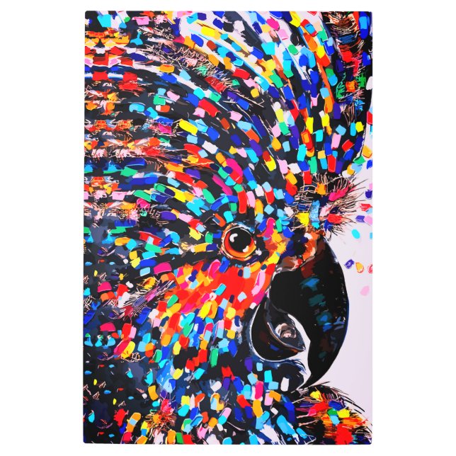 Vibrante arte de pared de aves tropicales en expre (Anverso)