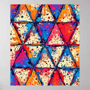 Vibrante arte de triángulo de salpicadura