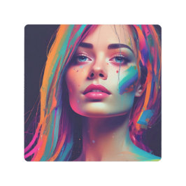 Vibrante arte en la pared tropical